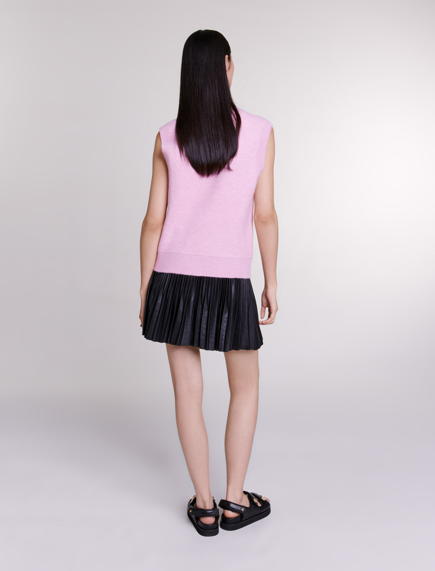 Sleeveless sweater - Pink