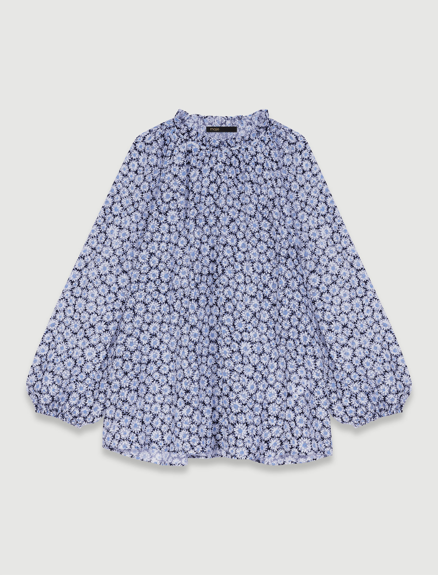 Daisy flower printed top - Blue