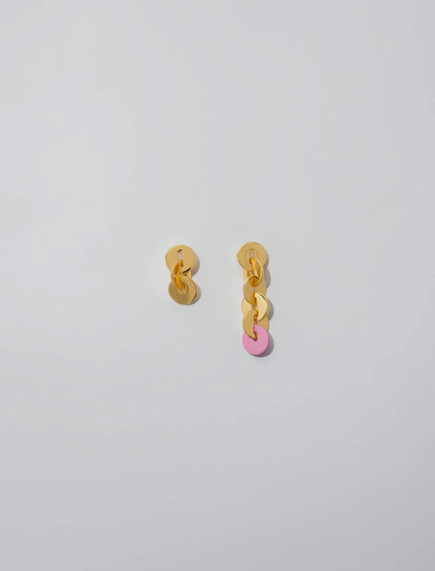 Drop linked earrings - Gold
