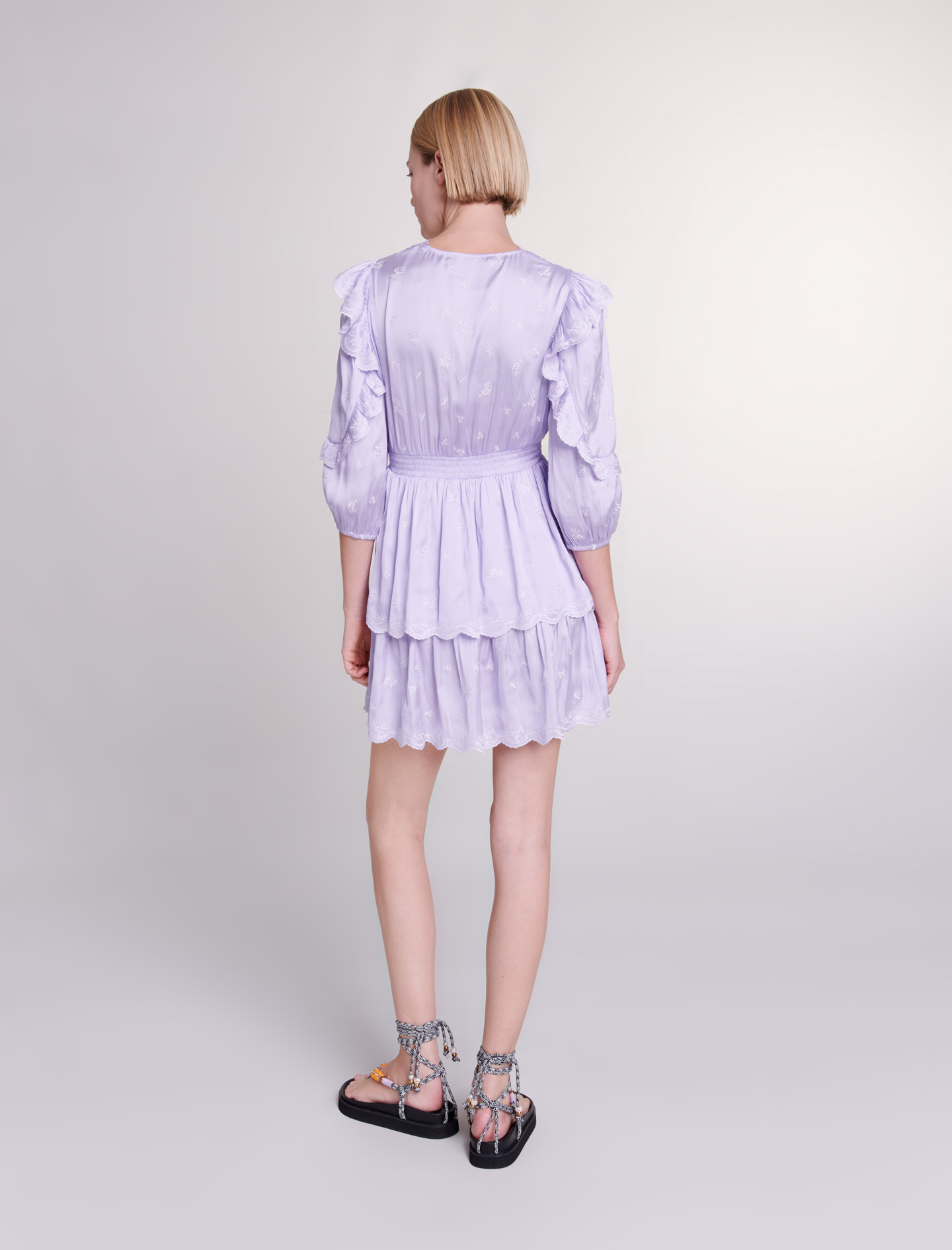 Short pleated dress - Purple