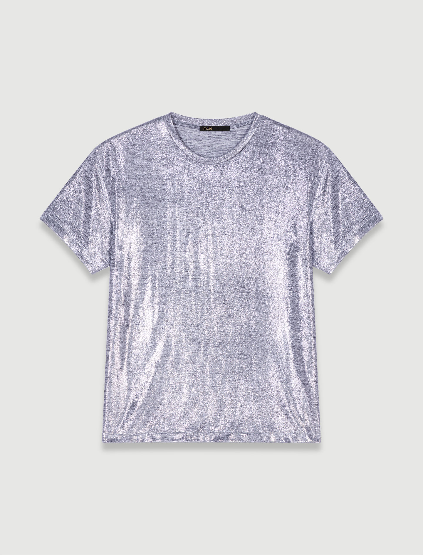 Metallic lame Tshirt - Silver