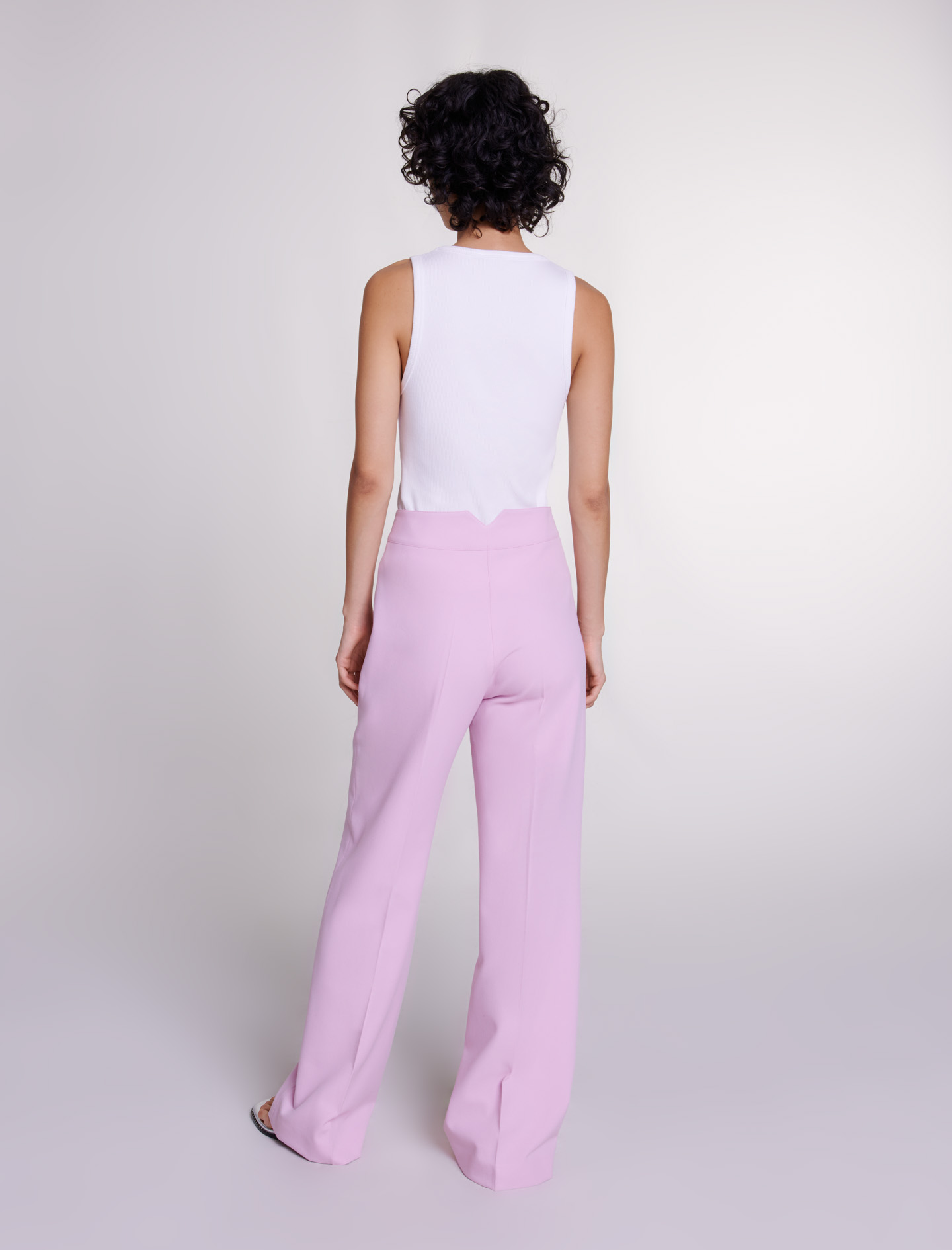 Wide leg suit trousers - Pink