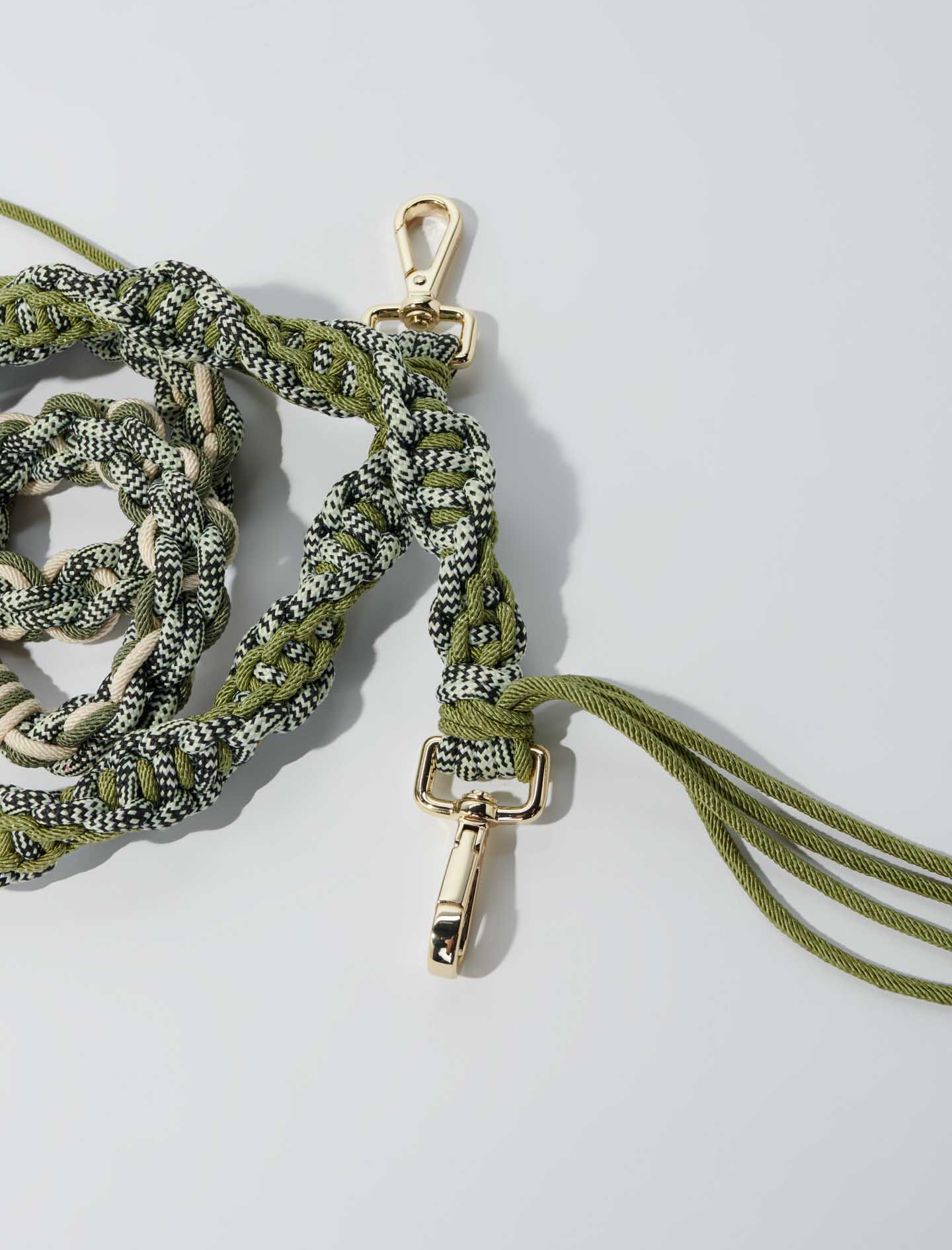 Braided shoulder strap - Khaki