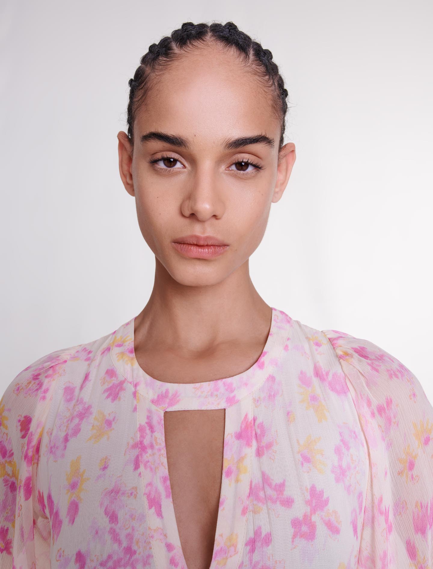 Floral print maxi dress  - Pink