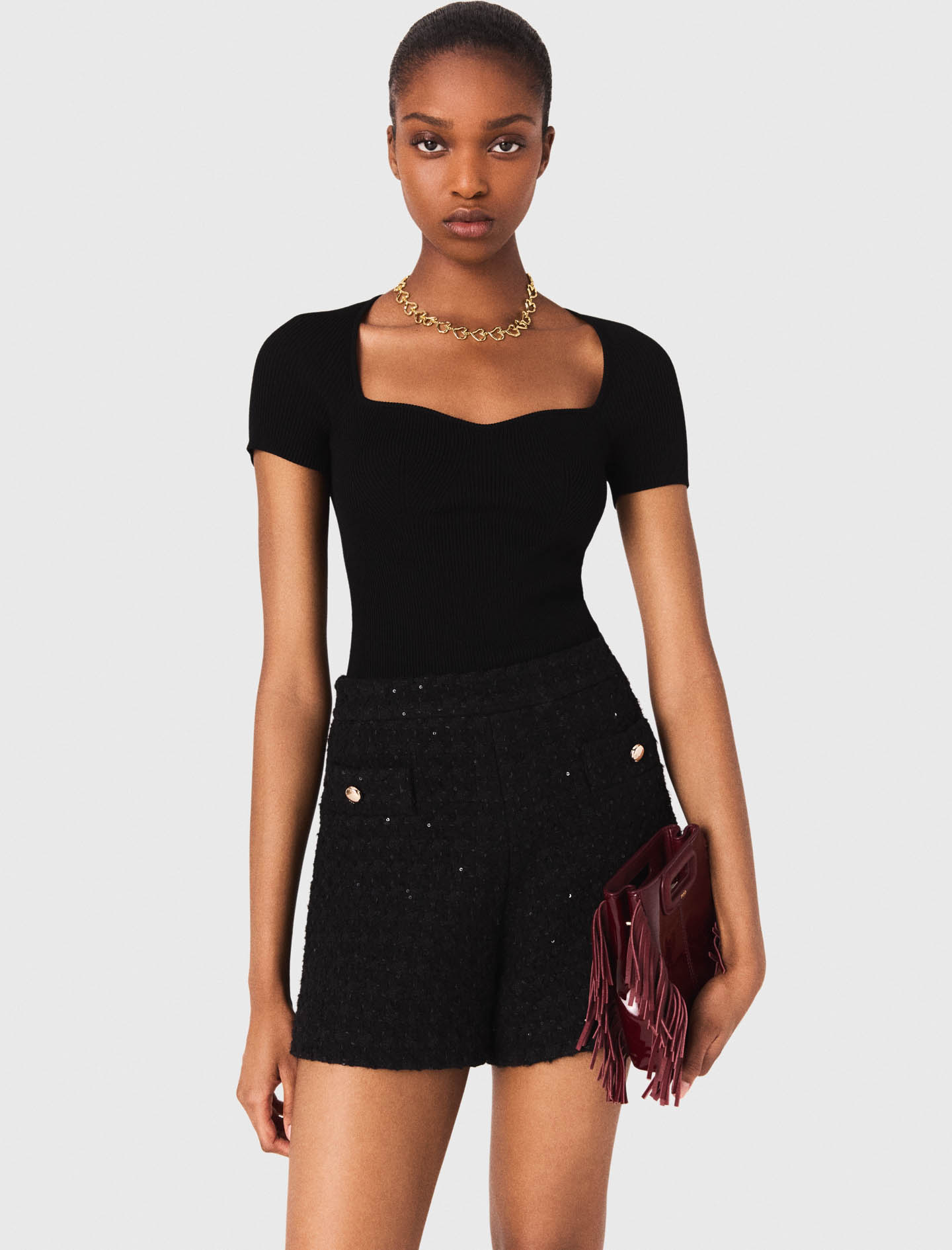 Rib knit top | Maje