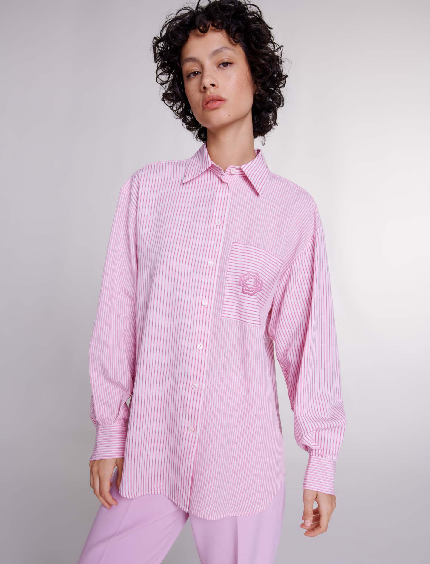 Long Stripy shirt - Pink
