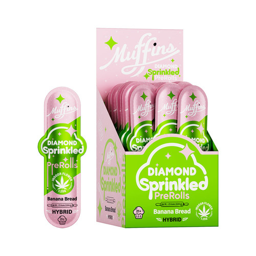 Muffins Diamond Sprinkled THCP Pre Rolls Display Of 50 (1.25G) Muffins Diamond Sprinkled THCP Pre Rolls Display Of 50 (1.25G)