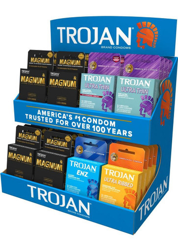 Trojan Condoms Counter Display Assorted (32 Piece)