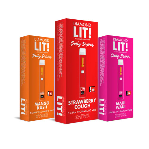 Diamond LIT Daily Driver THC Disposable Vape 3G(5 Pack)