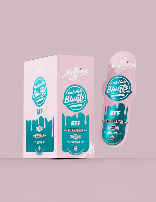 Muffins Glass Tip Hash Hole Blunts-2 Grams(20 Pack)