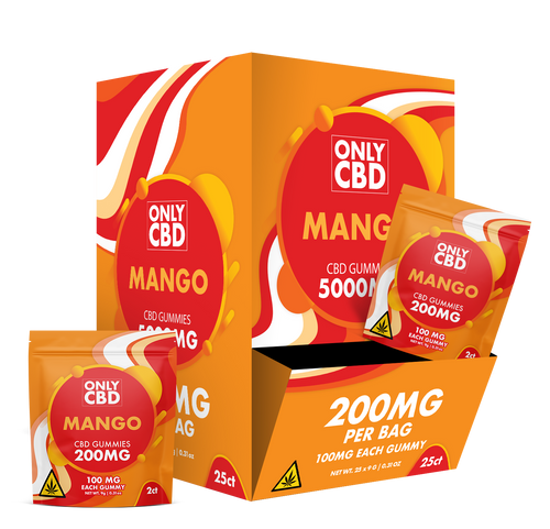 OnlyCBD CBD Gummies 200mg 2ct(25 Count Display)