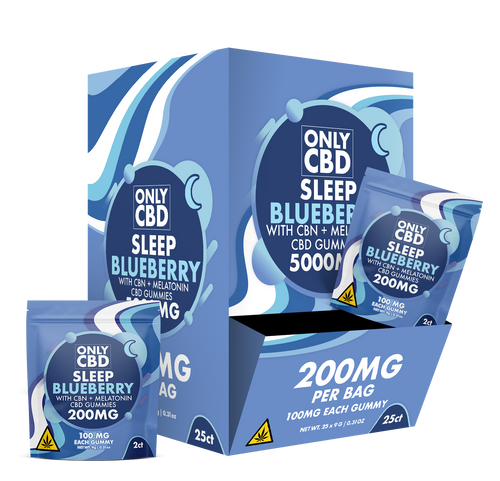 OnlyCBD CBD Sleep Gummies 200mg 2ct Display | IWG CBD