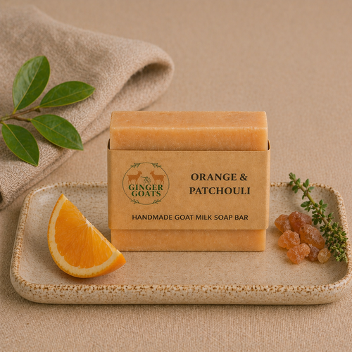Orange & Patchouli Goat Milk Soap – Handmade Natural Soap Bar