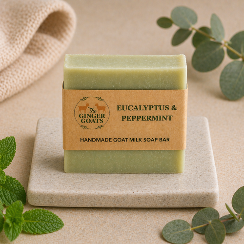 Eucalyptus & Peppermint Goat Milk Soap – Handmade Natural Soap Bar