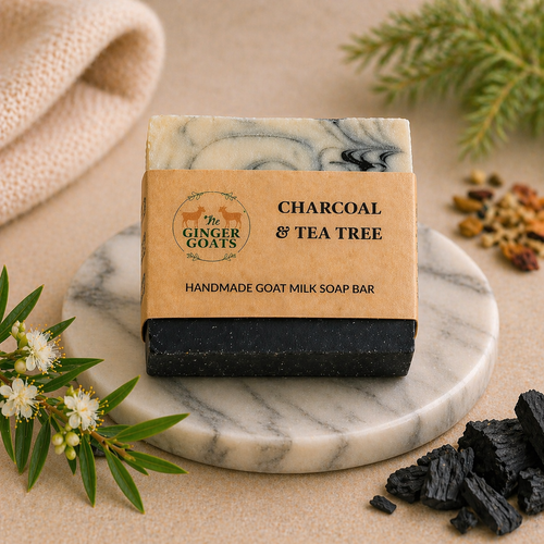 Charcoal & Tea Tree Goat Milk Soap – Handmade Natural Soap Bar