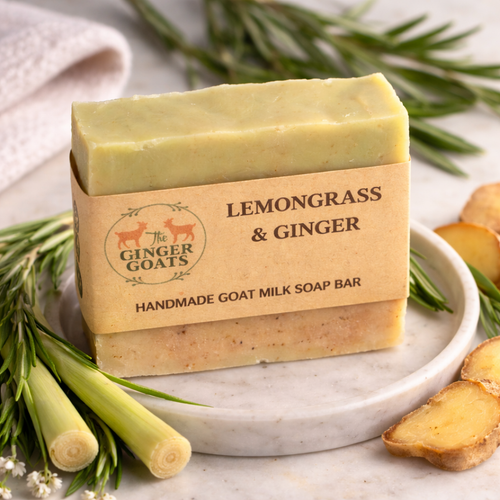 Lemongrass & Ginger Goat Milk Soap – Natural Handmade Bar