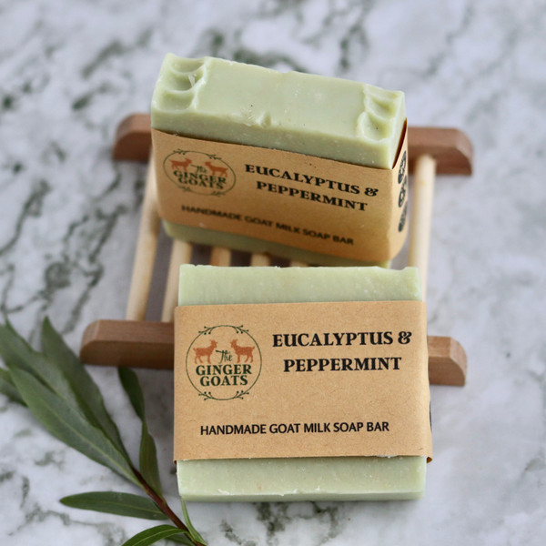 Eucalyptus & Peppermint Goat Milk Soap – Handmade Natural Soap Bar