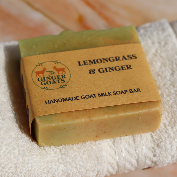 Lemongrass & Ginger Goat Milk Soap – Natural Handmade Bar