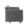 Homelegance Greenway Collection Convertible Studio Sofa with Pull-Out Bed in Grey
