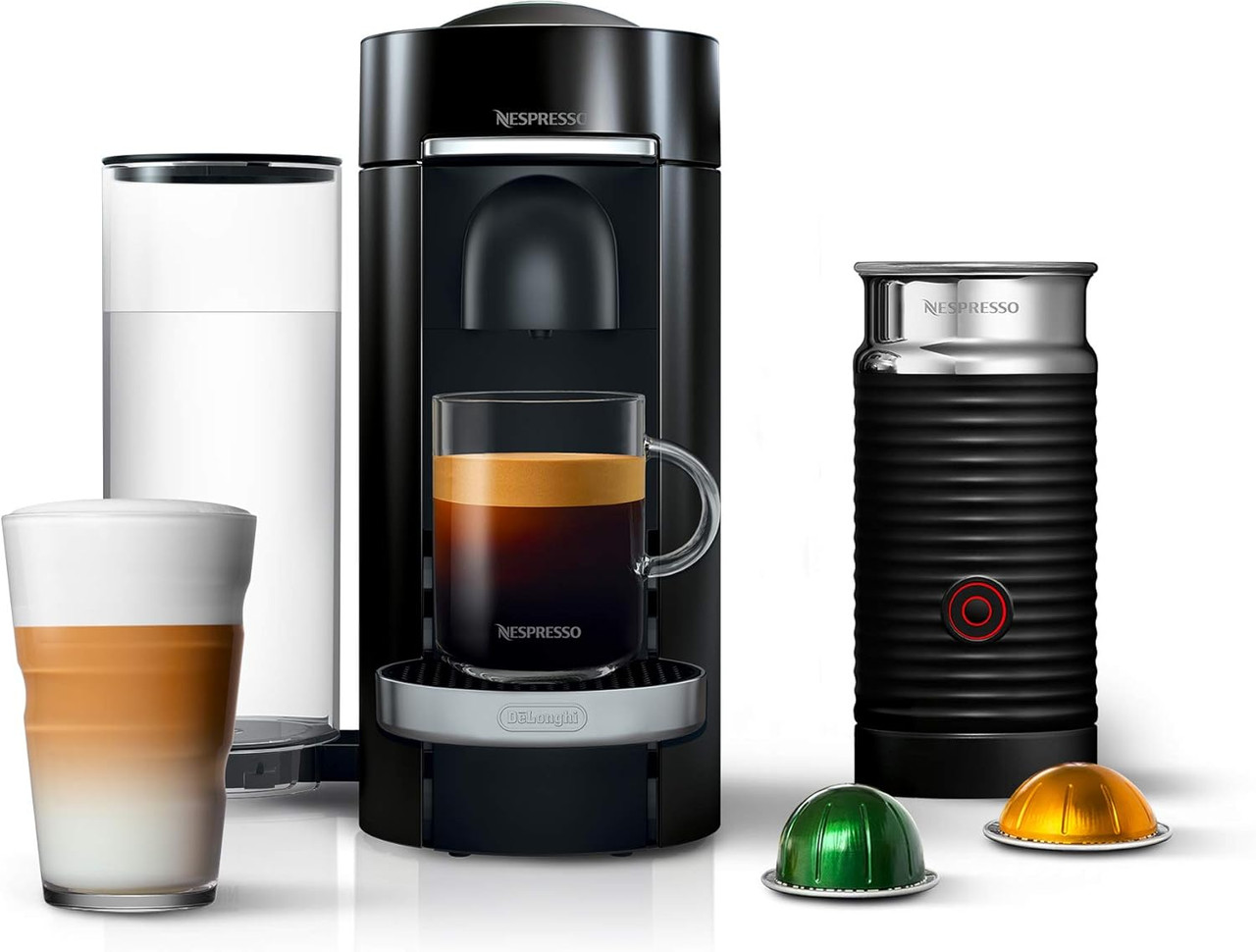 Nespresso VertuoPlus Deluxe Coffee Machine Bundle by De'Longhi