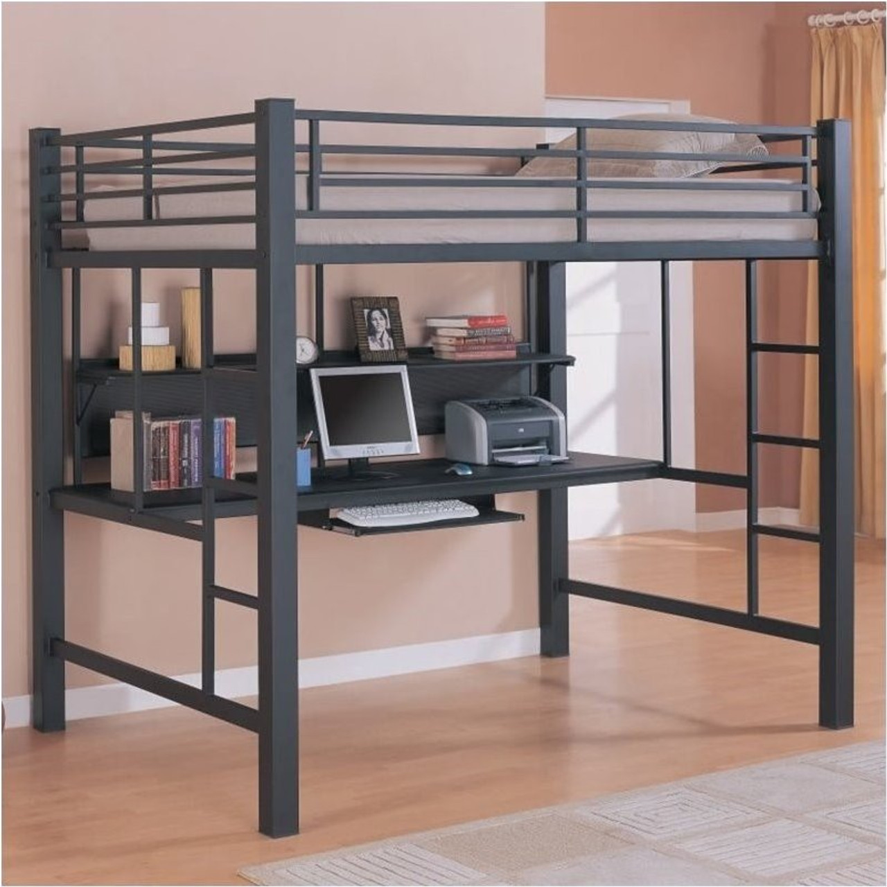 full loft bed with workstation