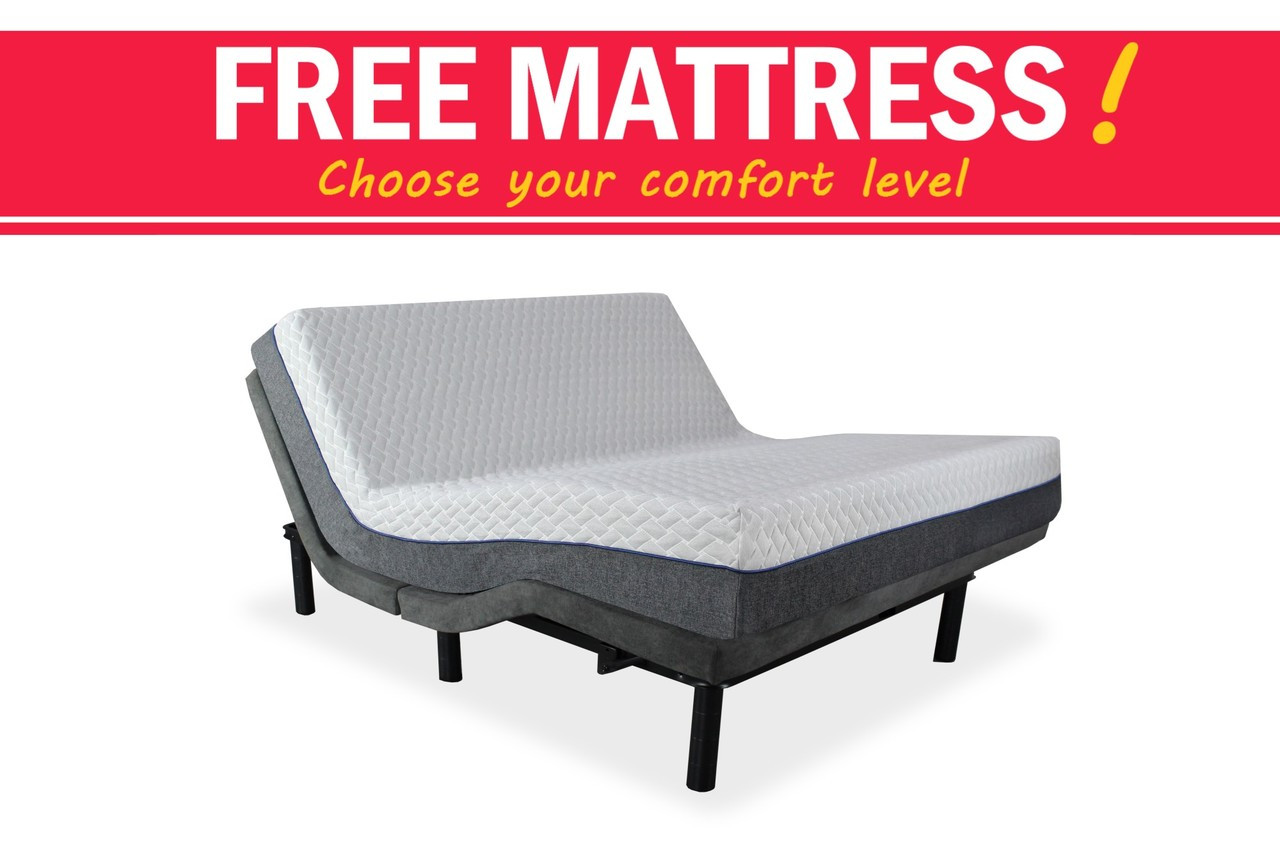 Idealbed Custom Comfort Adjustable Bed Base With Free Mattress