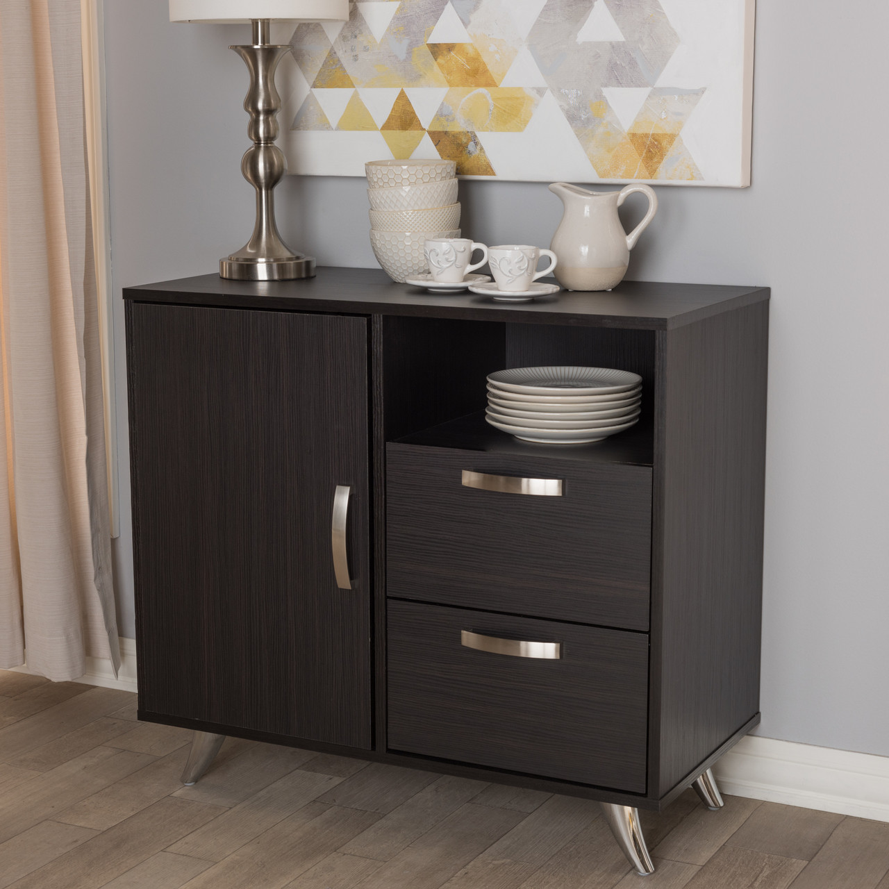 Baxton Studio Warwick Modern and Contemporary Espresso Brown