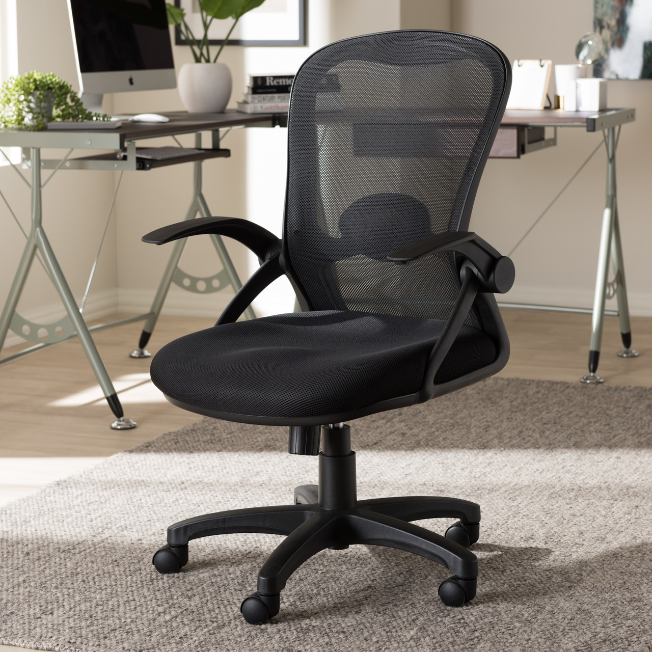 Baxton Studio Bergmann Modern and Contemporary Ergonomic Black