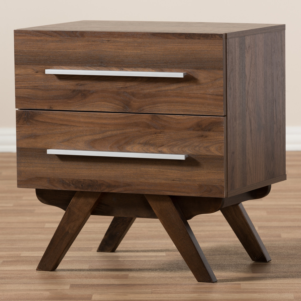 Baxton Studio Auburn Mid Century Modern Walnut Brown Finished Wood