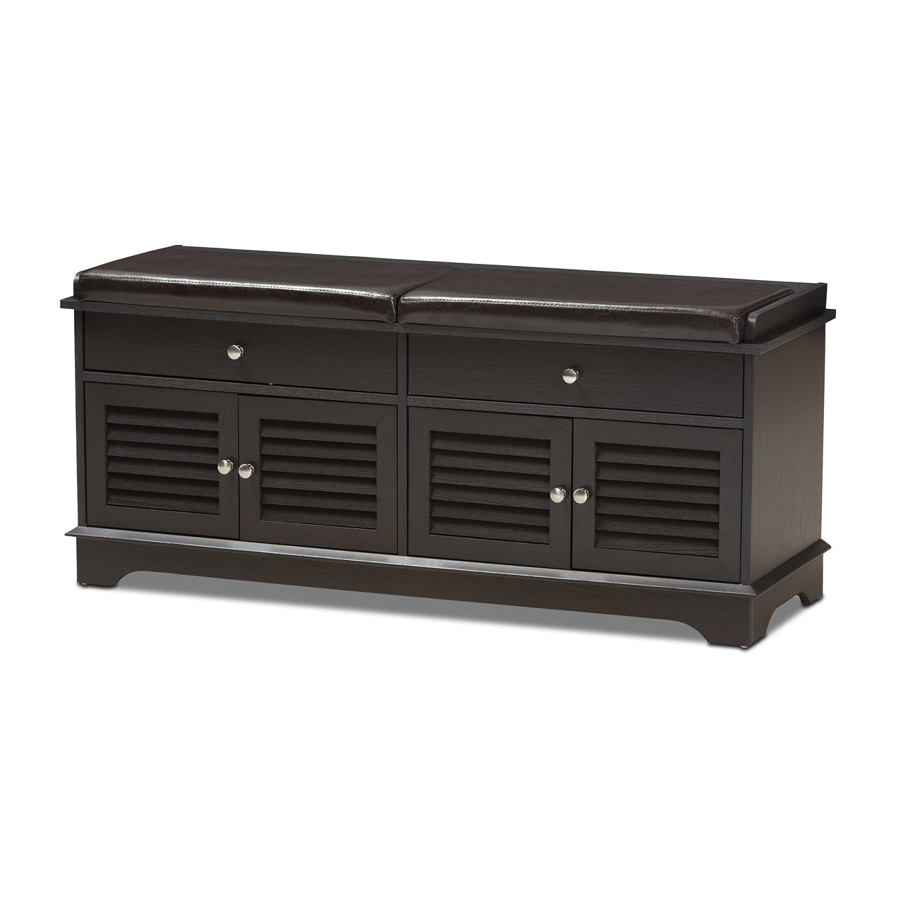Baxton Studio Leo Shoe Storage Bench