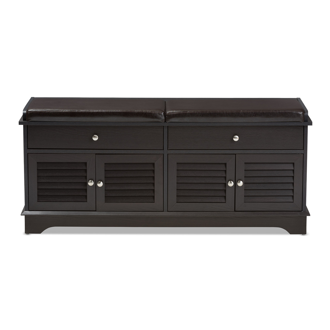 Baxton Studio Leo Shoe Storage Bench - Thumbnail 5