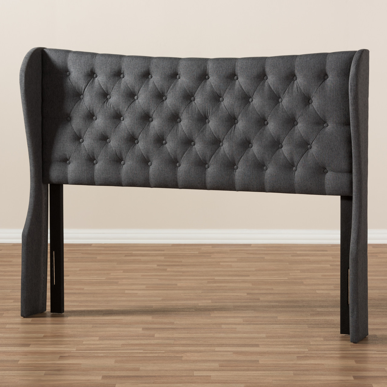 Baxton Studio Cadence Modern and Contemporary Dark Grey Fabric