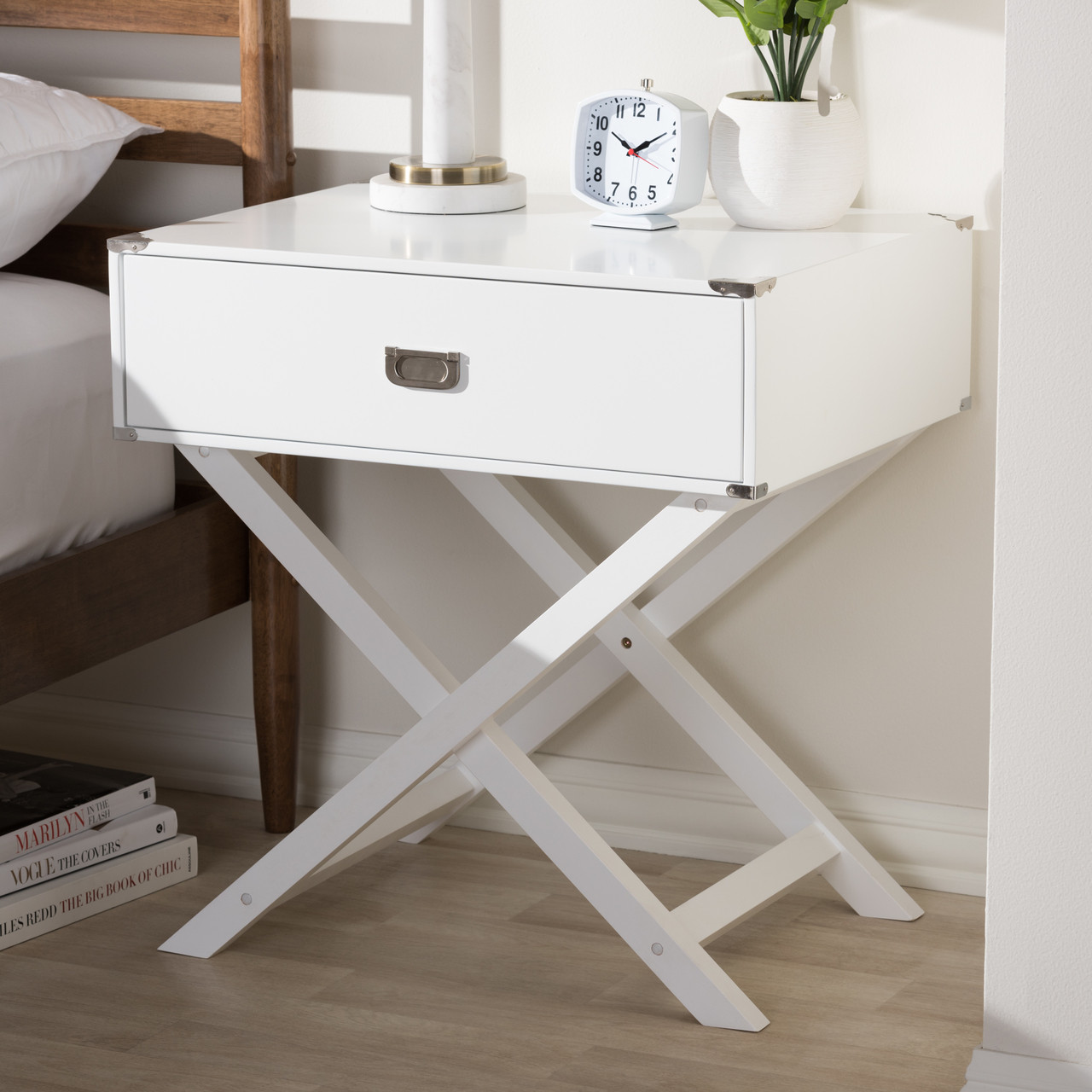 Baxton Studio Curtice Modern And Contemporary White 1 Drawer