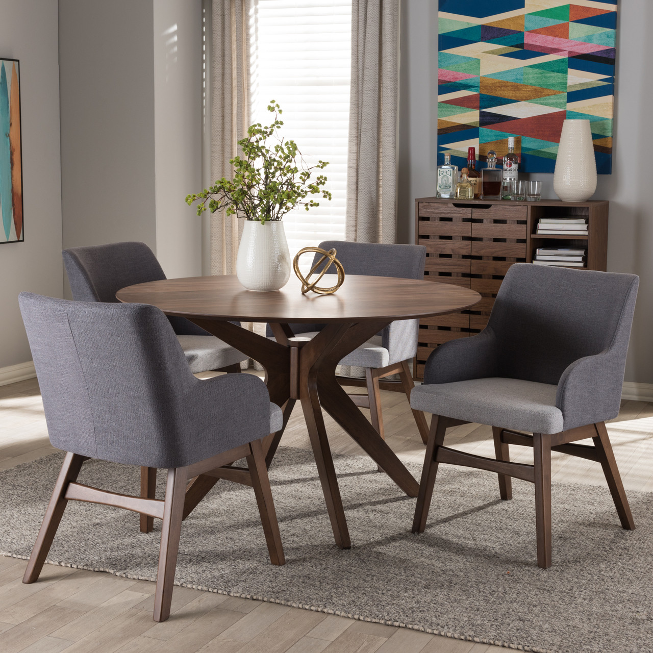 Baxton Studio Monte Dining Set - Thumbnail 2