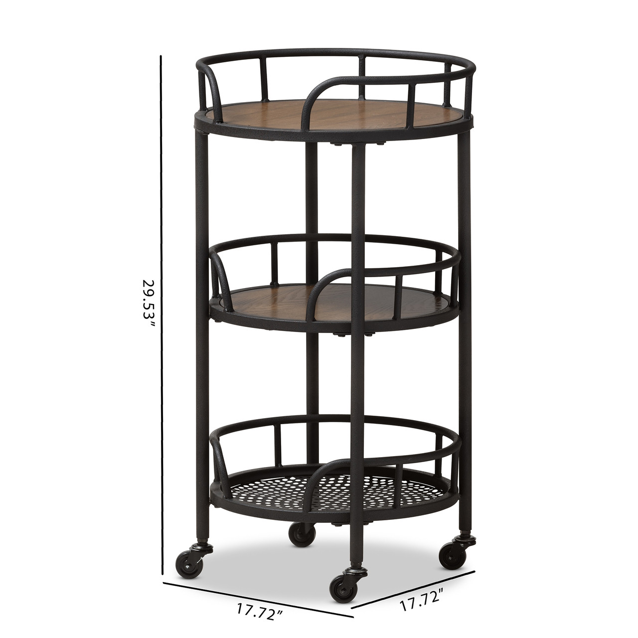Baxton Studio Bristol Serving Cart