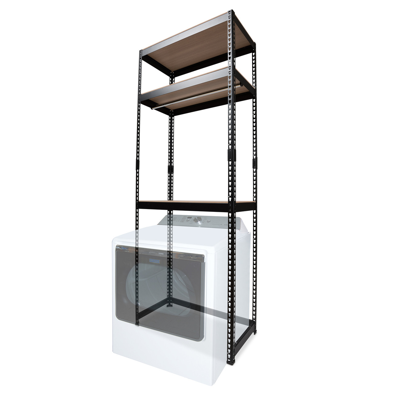 Baxton Studio Gavin Black Metal 4 Shelf Closet Storage Racking