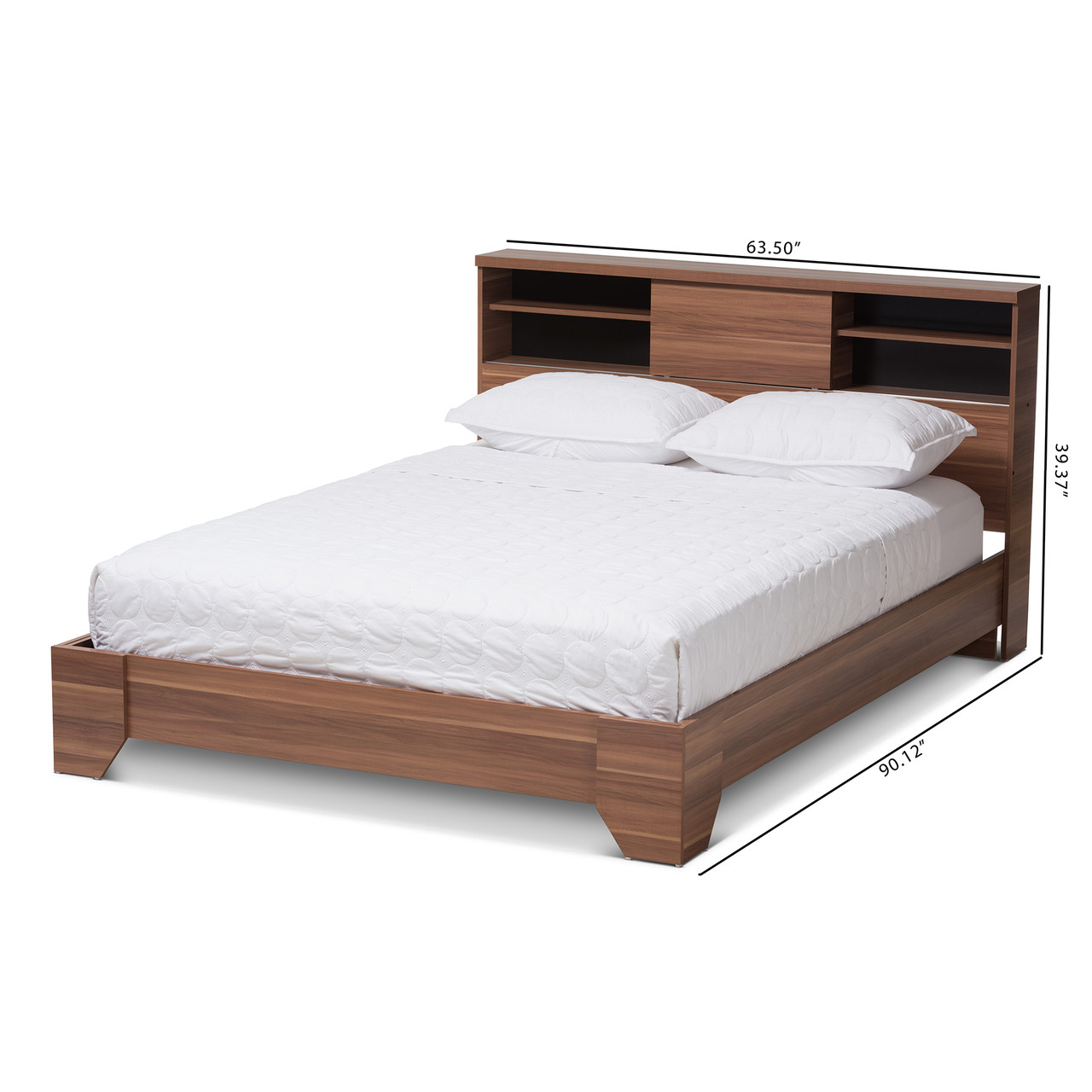 Baxton Studio Vanda Modern and Contemporary Two Tone Walnut and