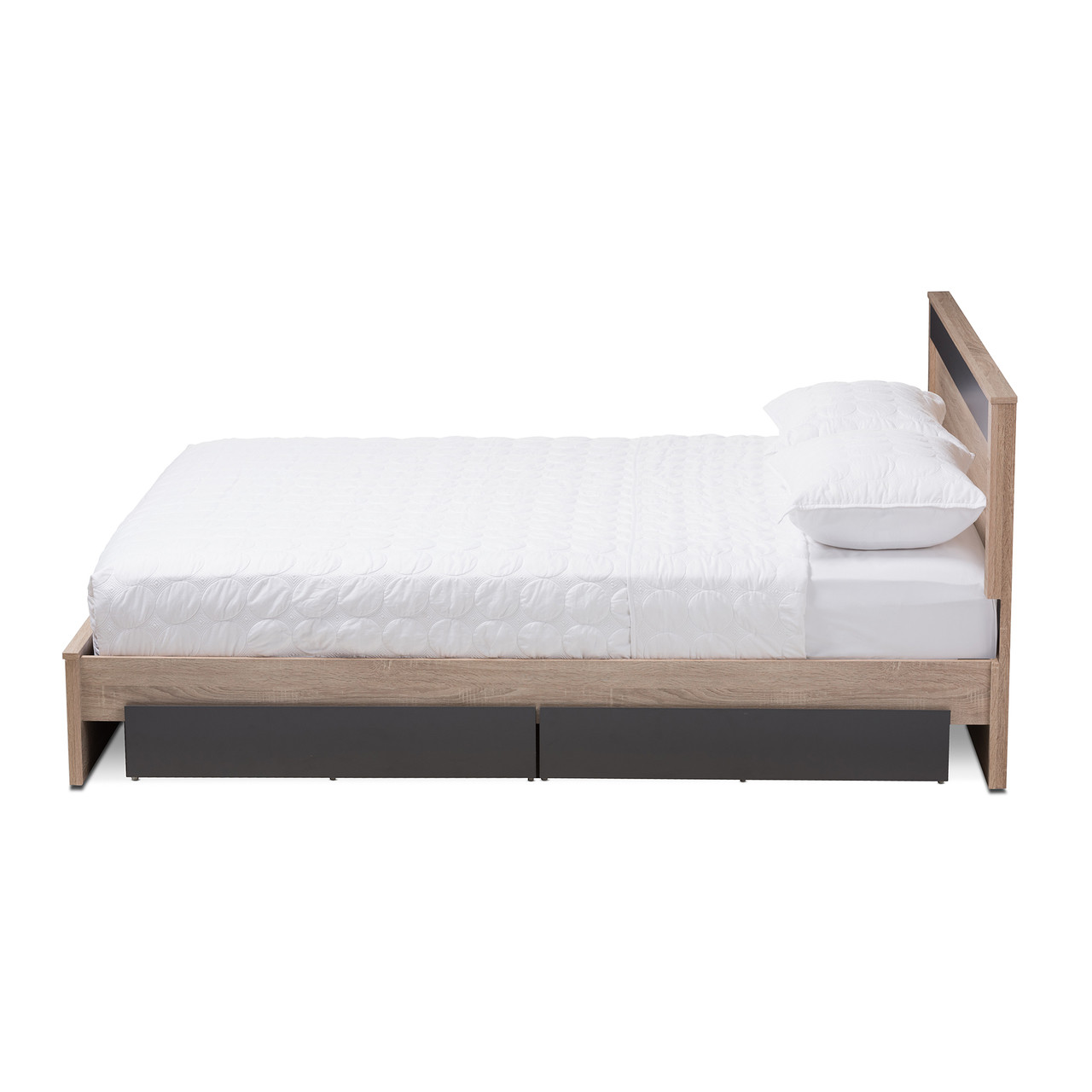 Baxton Studio Jamie Modern and Contemporary Two Tone Oak and Grey