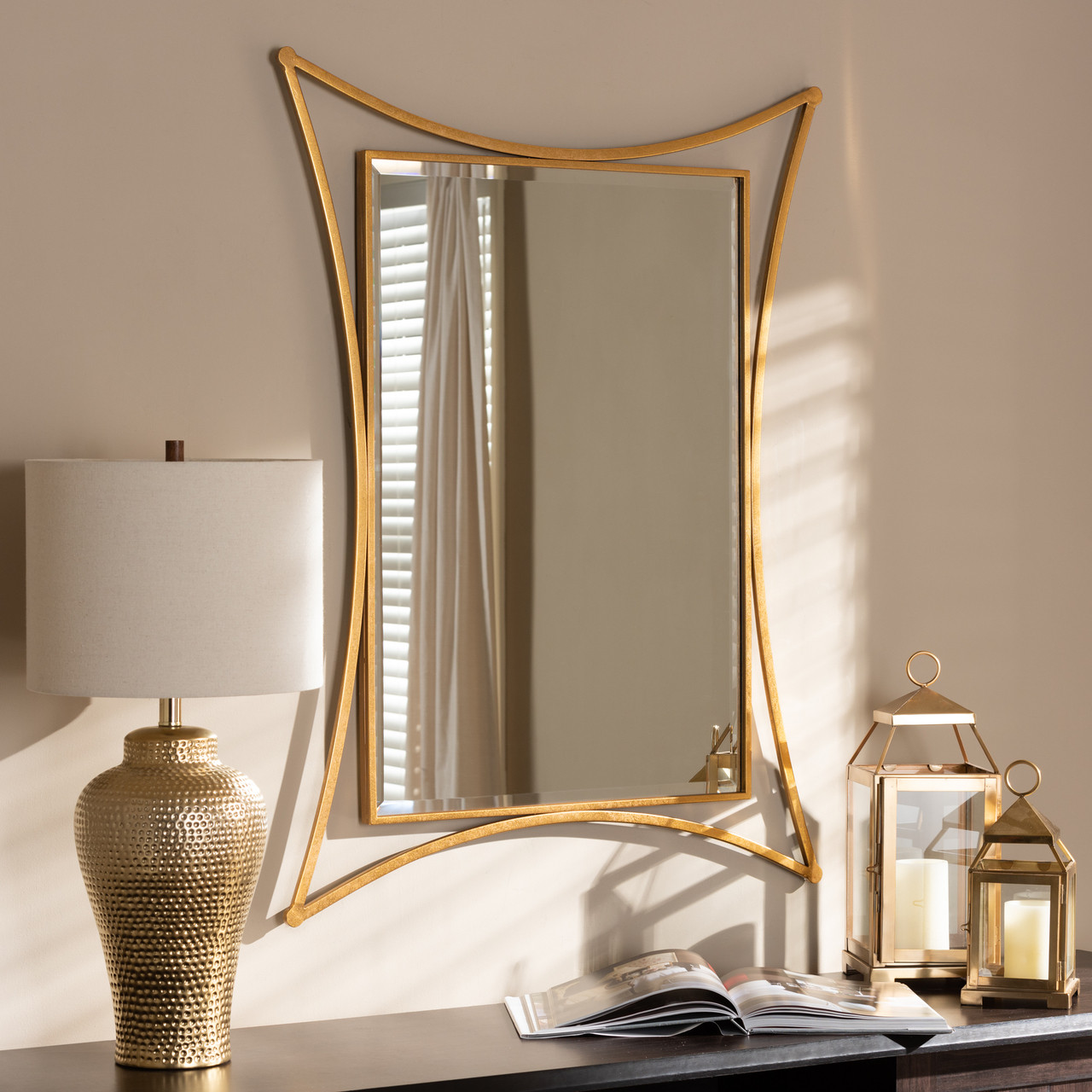 Baxton Studio Melia Modern and Contemporary Antique Gold Finished