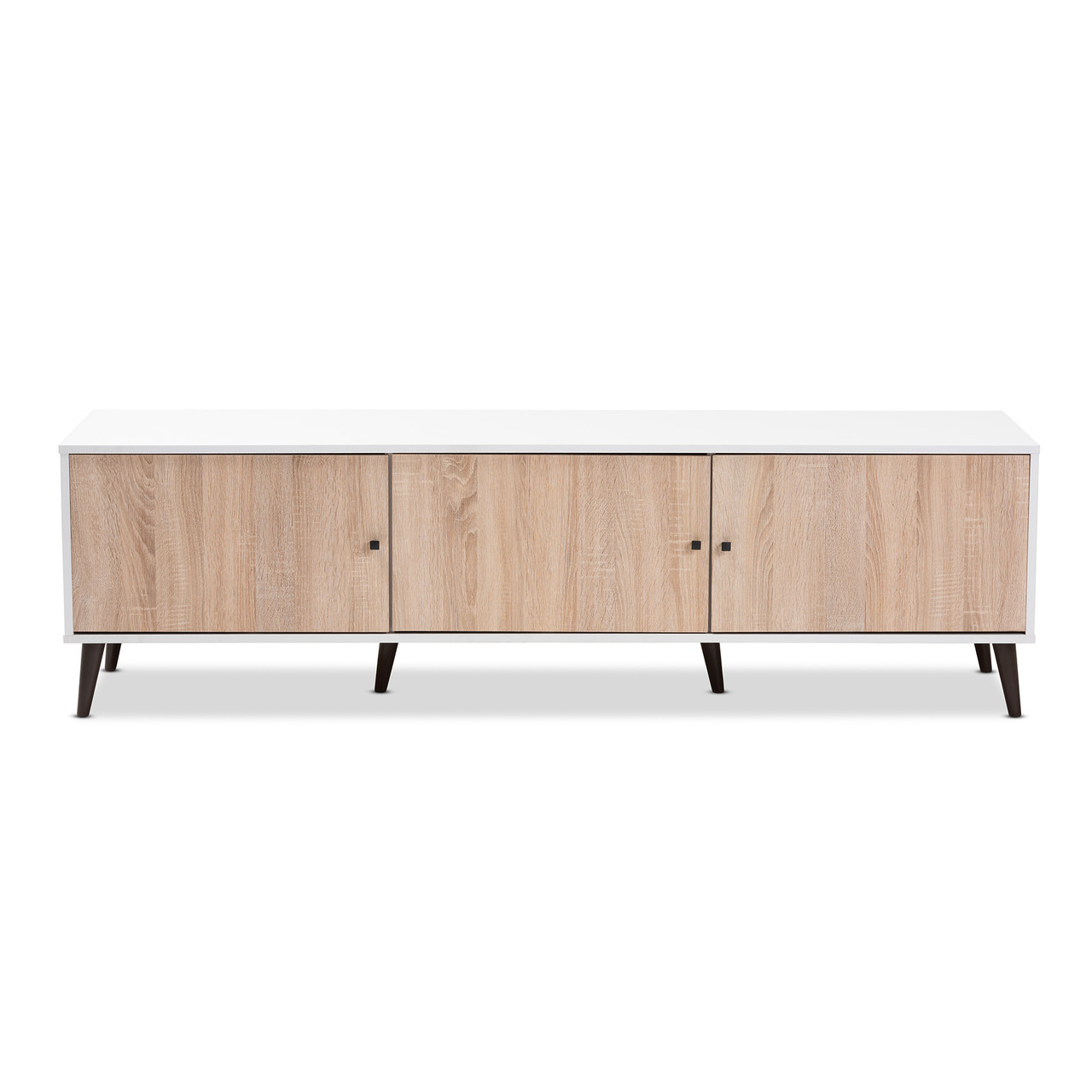 Baxton Studio Bastien Mid-Century Modern TV Stand - Thumbnail 2