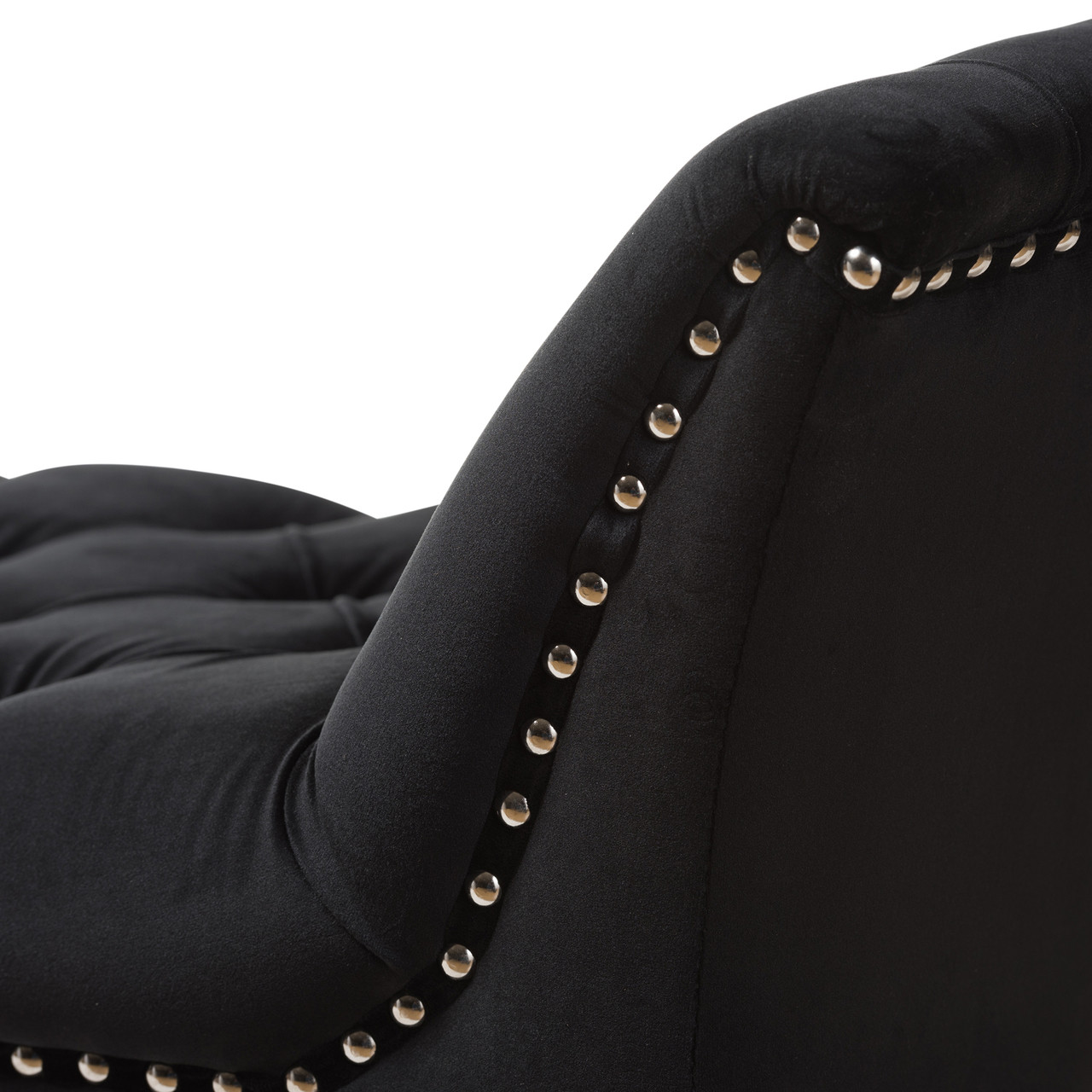 Baxton Studio Chandelle Luxe and Contemporary Black Velvet