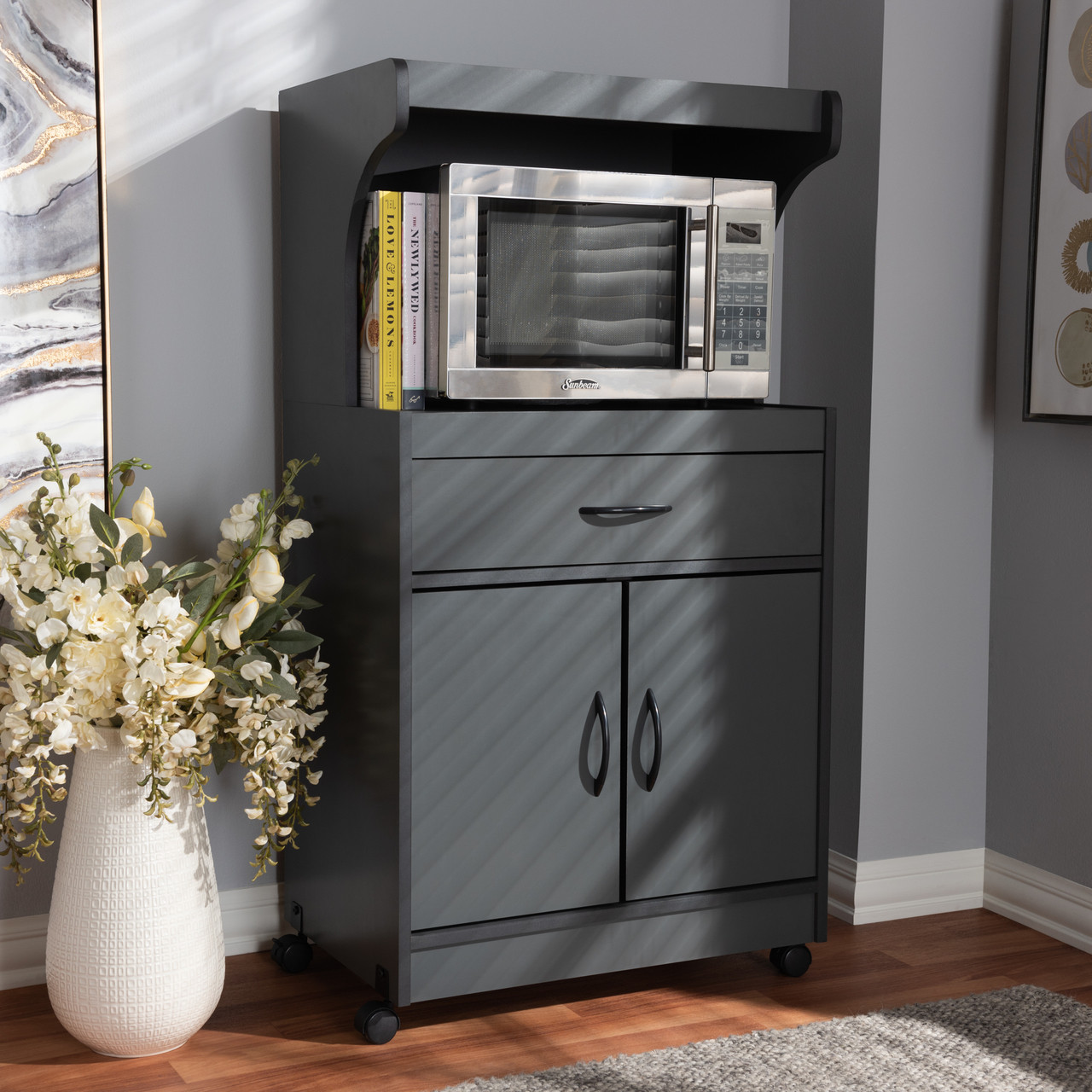 Baxton Studio Tannis Modern and Contemporary Dark Grey Finished