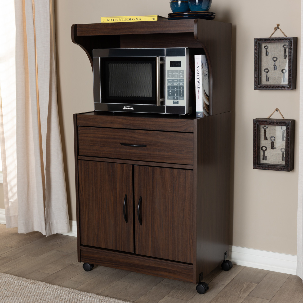 Baxton Studio Tannis Modern and Contemporary Dark Walnut Finished