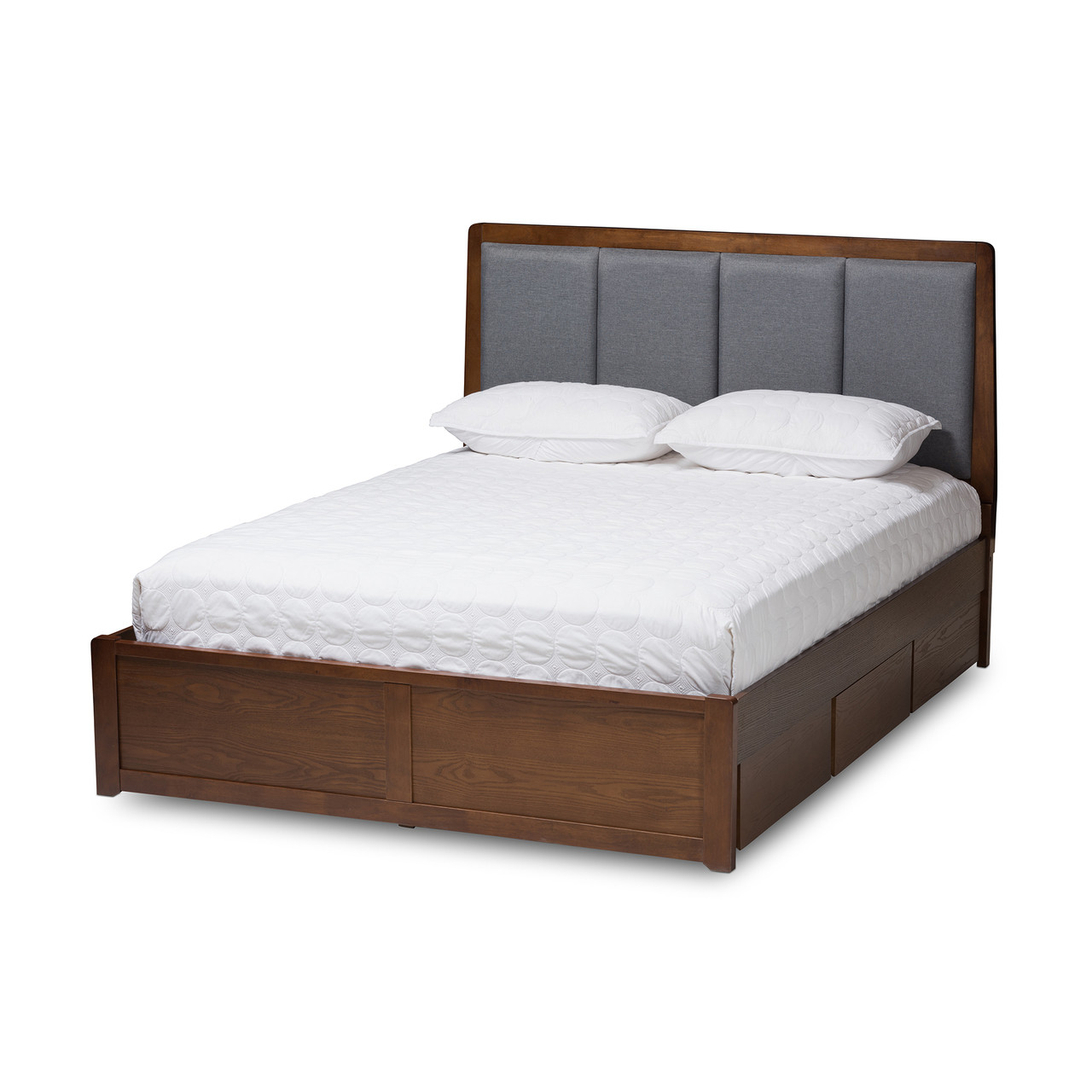 Baxton Studio Brannigan Storage Platform Bed - Thumbnail 4