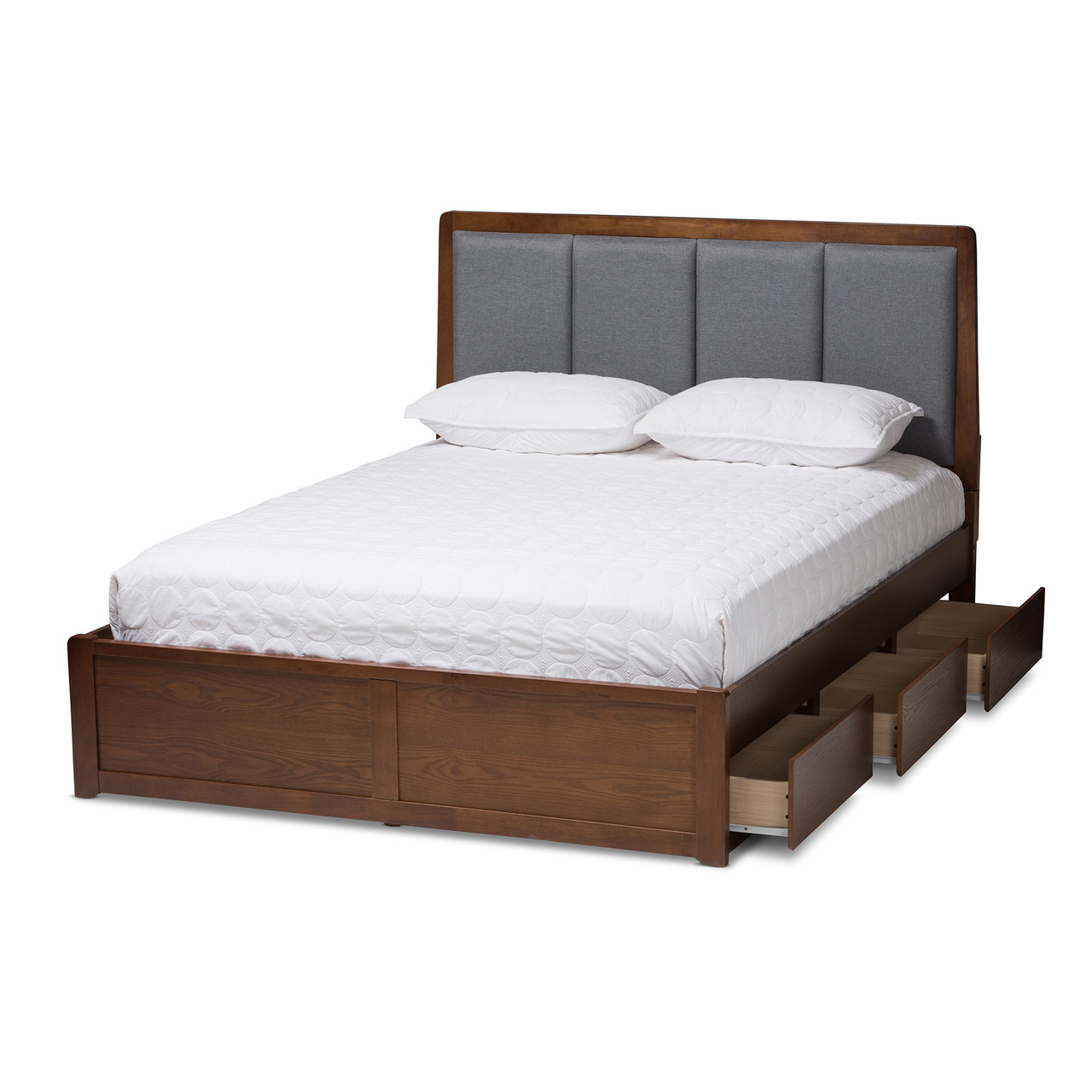 Baxton Studio Brannigan Storage Platform Bed - Thumbnail 2
