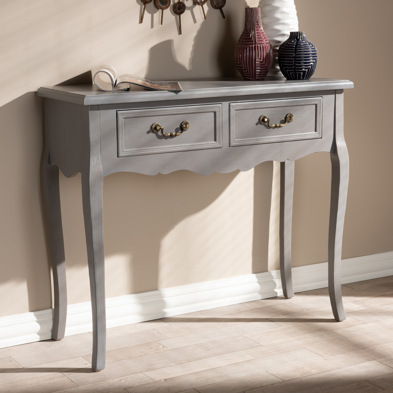くすみグレーのアンティークテイストなくま /Atelier Canon Baxton Studio Capucine Antique French Country Cottage Gray