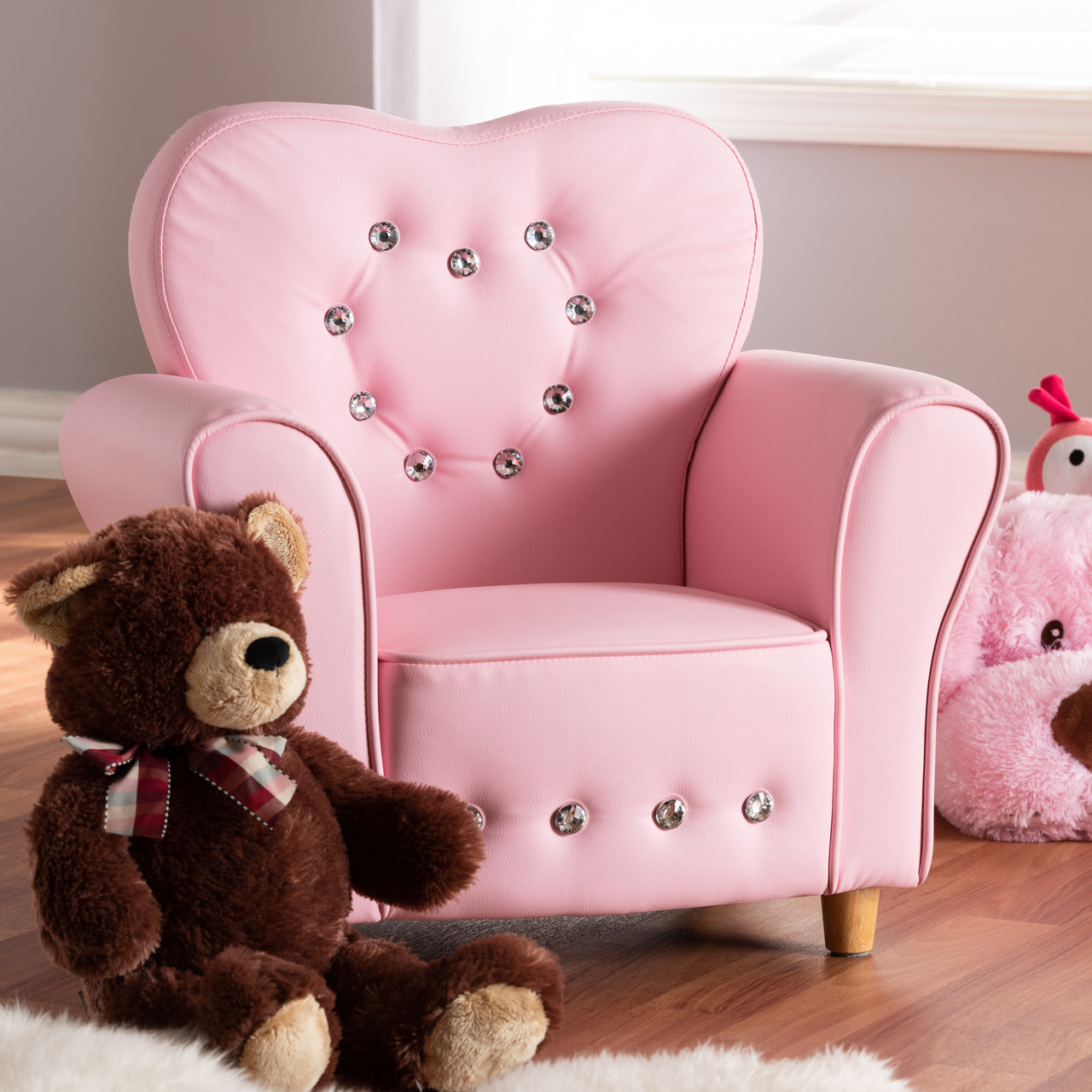 Kids Pink Modern Chair Baxton Studio Mabel Modern And Contemporary