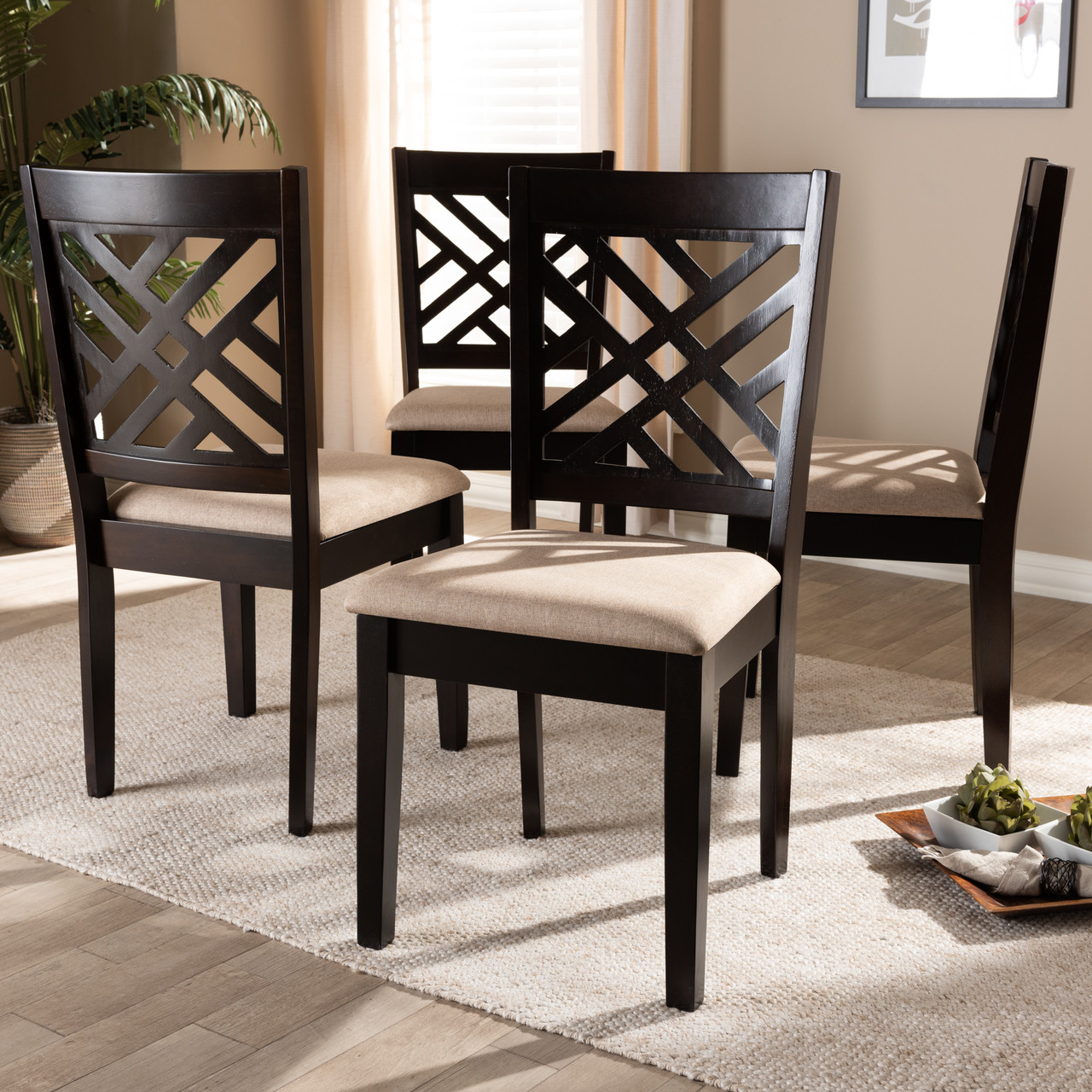 Baxton Studio Caron Modern and Contemporary Sand Fabric