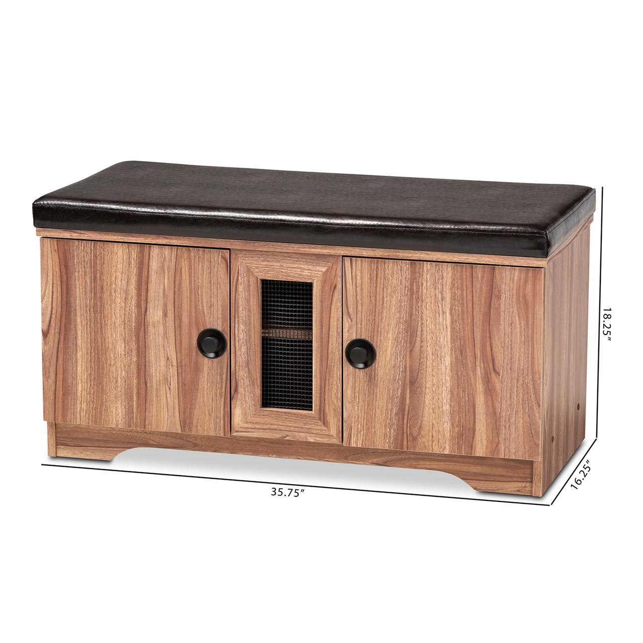 Dark Brown Modern Shoe Cabinet