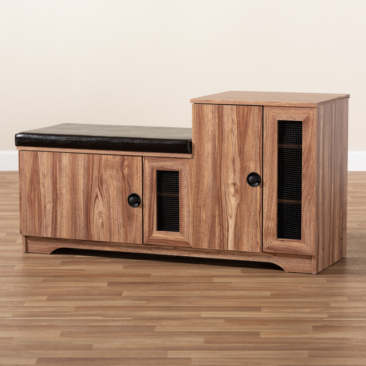 Baxton Studio Valina Shoe Storage Bench - Thumbnail 4